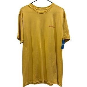 Brand New Columbia Men's Mustard Short Sleeve Tee